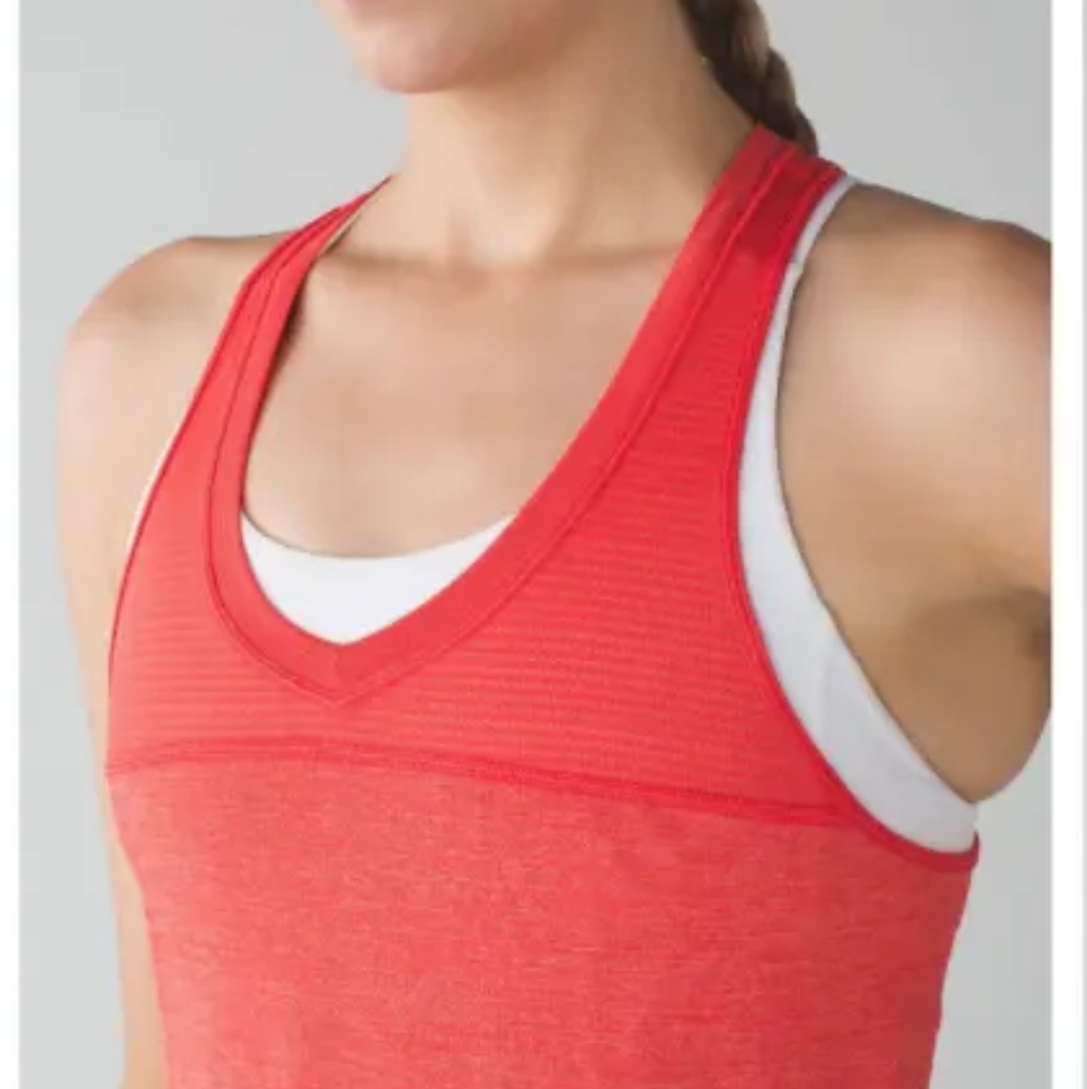 ⭐️ lululemon athletica S/M (8?) Red Racerback Camisole 17” -19” PTP - Picture 2 of 4